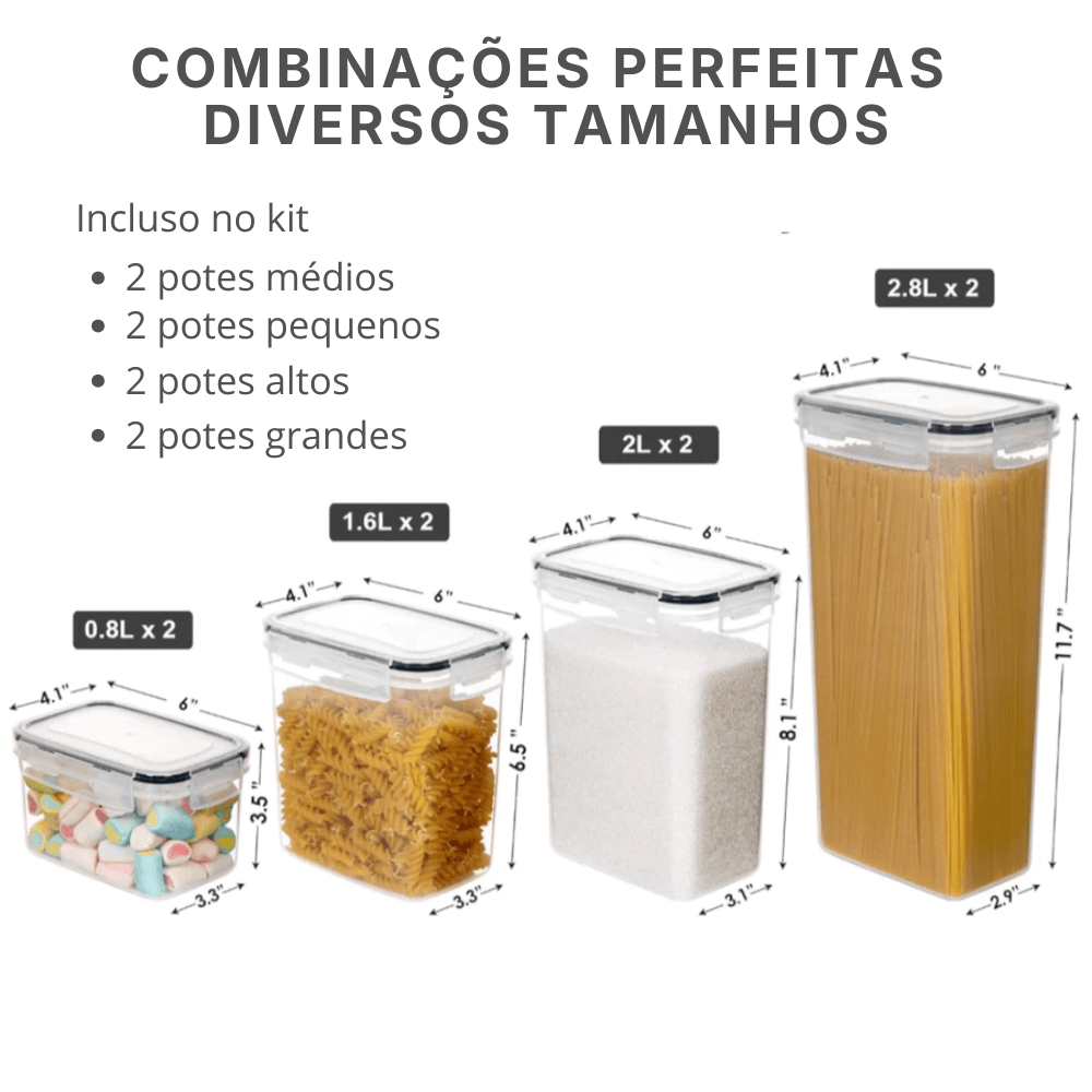Combinações perfeitas - Diversos tamanhos inclusos no kit